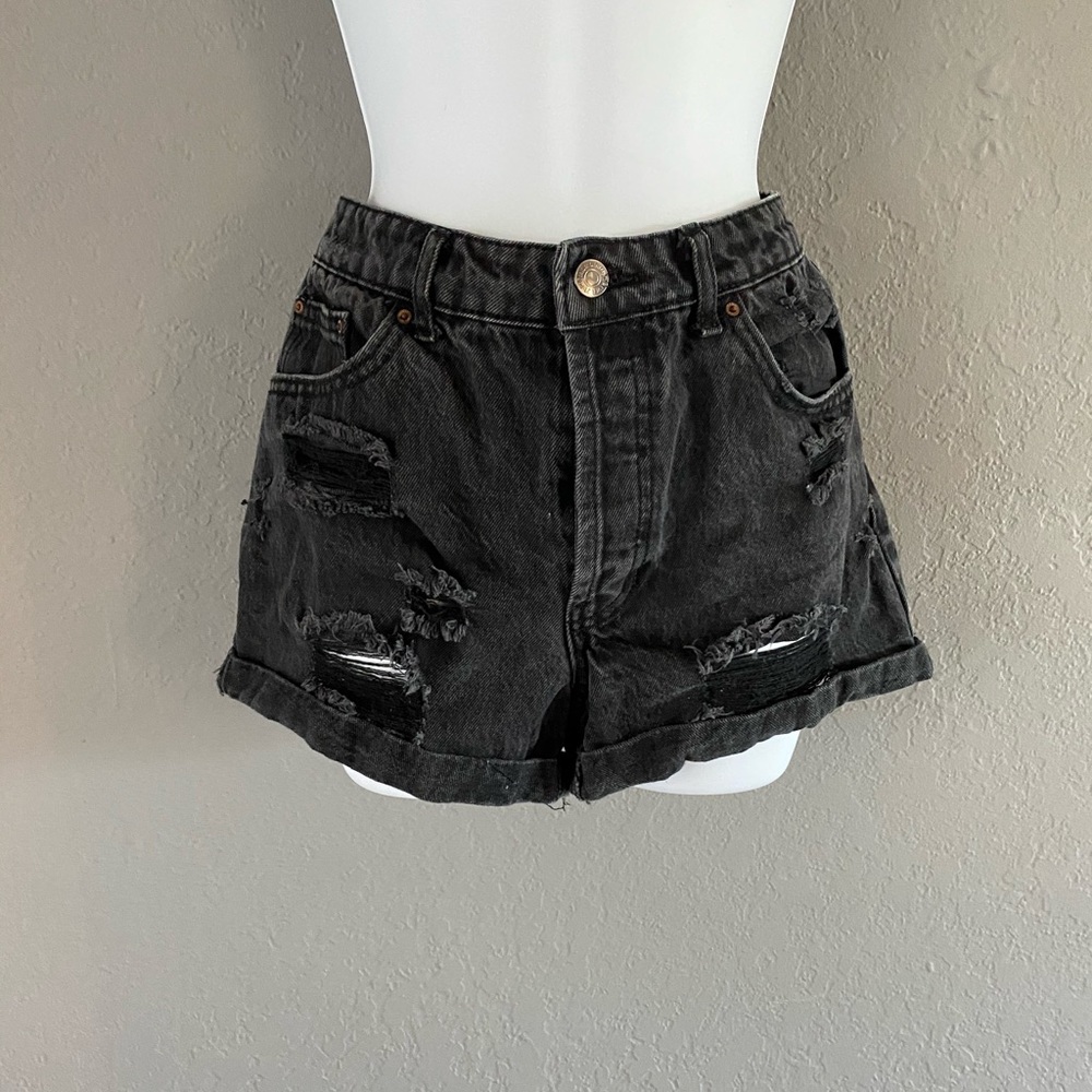 Forever 21  high waisted black denim shorts